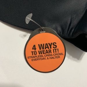 Black Bra 38D Strapless Criss Cross Halter